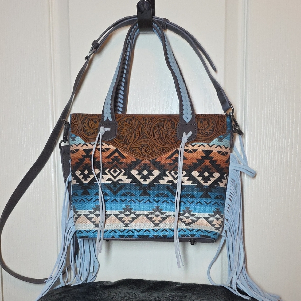 Montana West Stylish Multicolor Fringe Tote Bag